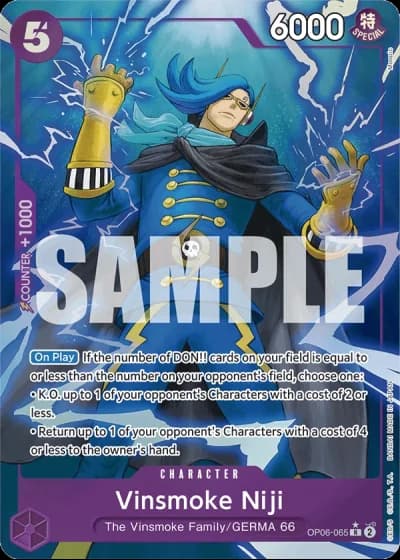 Vinsmoke Niji (OP06-065) (Full Art) — One Piece The Best (PRB01)