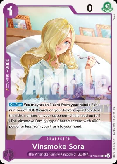 Vinsmoke Sora (OP06-063) (Reprint) — One Piece Card The Best Vol.2(PRB02)