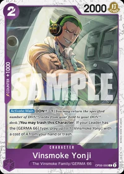 Vinsmoke Yonji (OP06-066) (Jolly Roger Foil) — One Piece The Best (PRB01)