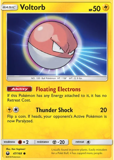 Voltorb #47/168 — Celestial Storm