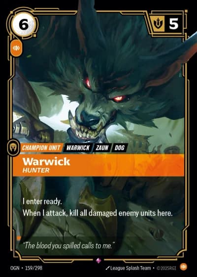 Warwick, Hunter #159/352 — Origins