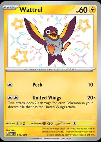 Wattrel #145/91 — Paldean Fates