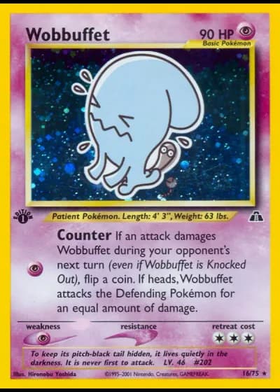 Wobbuffet (1st Edition) #16/75 — Neo Discovery (1st Edition)