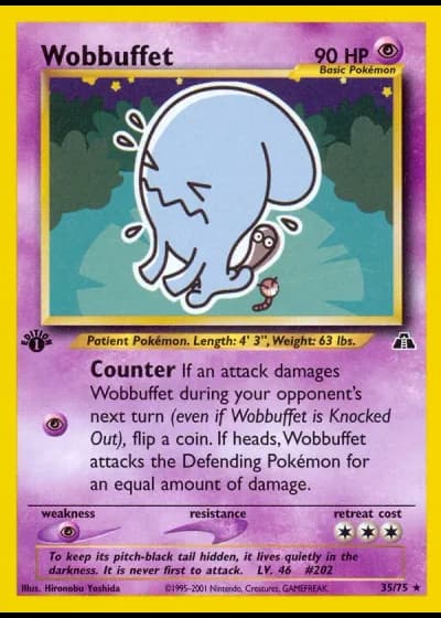 Wobbuffet (1st Edition) #35/75 — Neo Discovery (1st Edition)