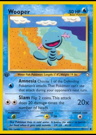 Wooper (1st Edition) #82/111 — Neo Genesis (1st Edition)
