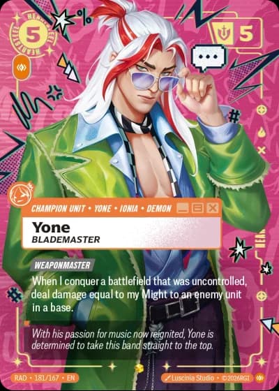 Yone, Blademaster #181/189 — Radiance