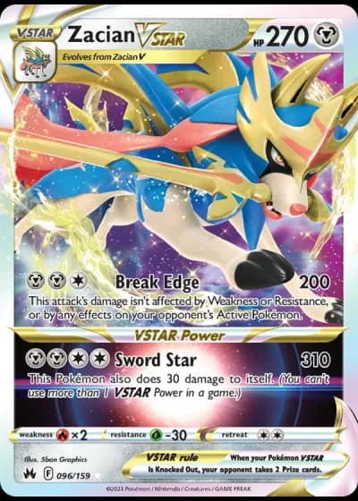 Zacian VSTAR #096/159 — Crown Zenith
