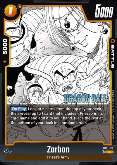 Zarbon SB02-116 — Manga Booster 02 (SB02)