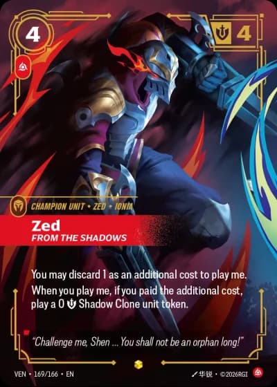 Zed, From the Shadows #169/248 — Vendetta