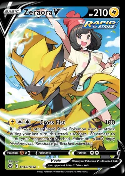 Zeraora V TG16/30 — Trainer Gallery (Silver Tempest)