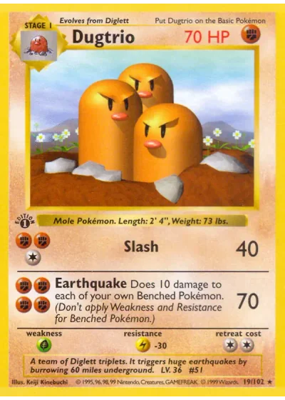 Dugtrio (shadowless)