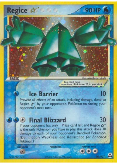Regice Gold Star