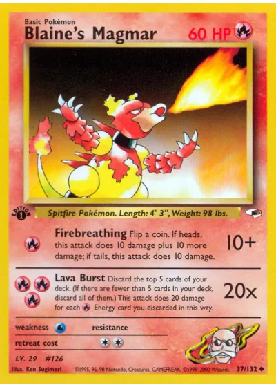 Blaine's Magmar (first edition)