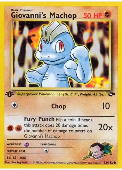 Giovanni's Machop (first edition)