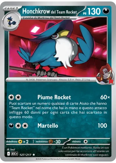 Honchkrow del Team Rocket