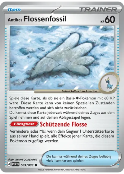 Antikes Flossenfossil