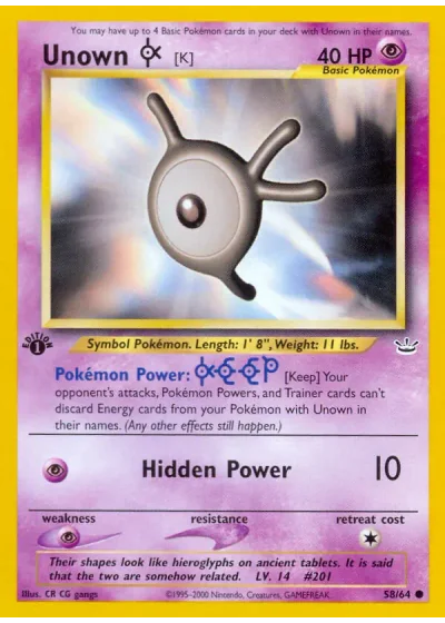 Unown [K] (first edition)