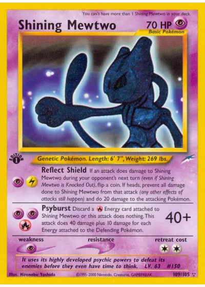 Shining Mewtwo (first edition)