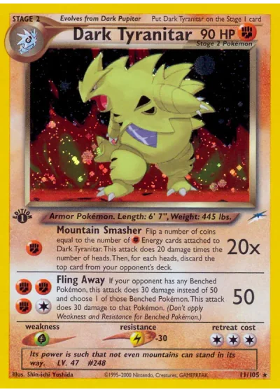 Dark Tyranitar (first edition)