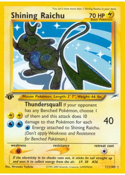 Shining Raichu (first edition)