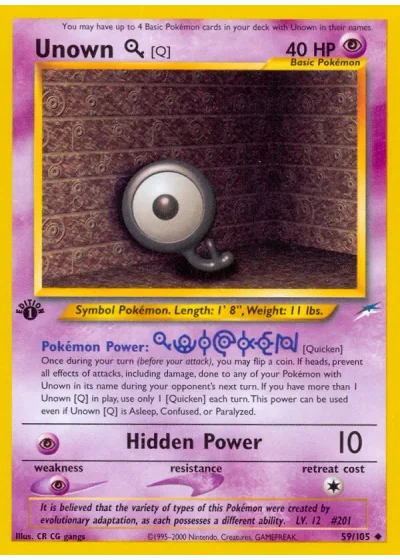 Unown [Q] (first edition)