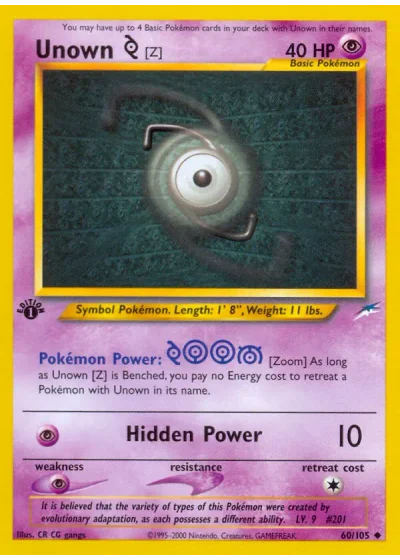 Unown [Z] (first edition)