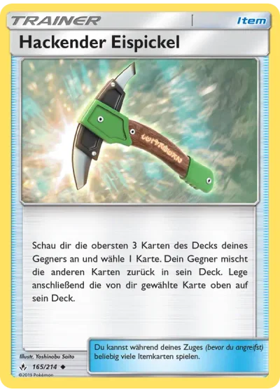Hackender Eispickel