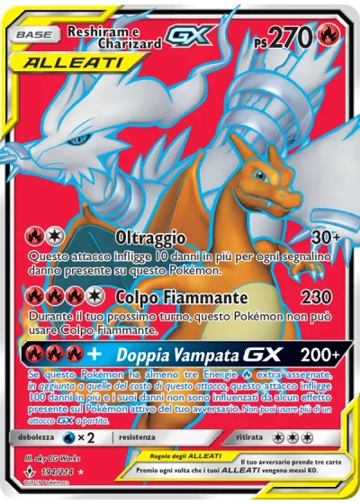 Reshiram e Charizard GX