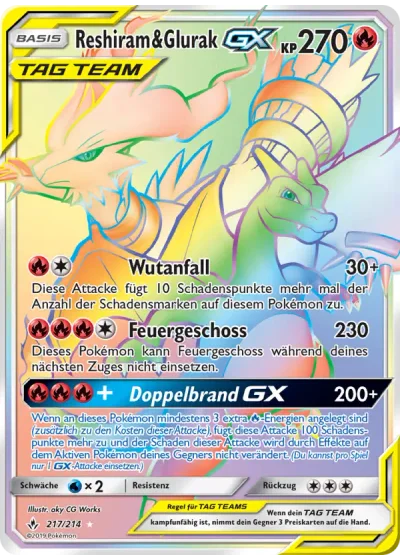 Reshiram & Glurak GX