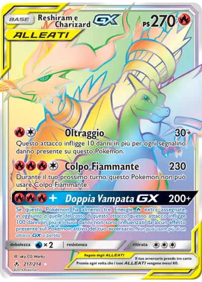 Reshiram e Charizard GX