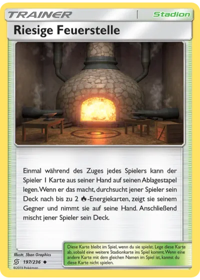 Riesige Feuerstelle