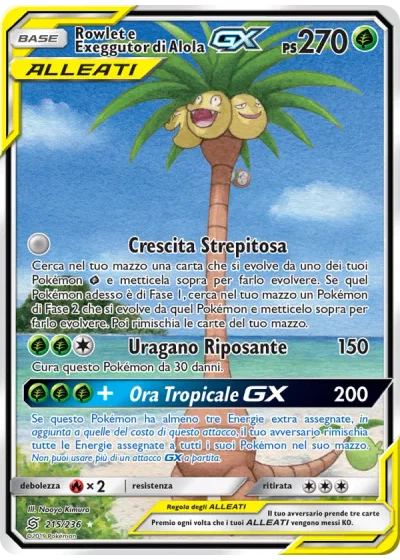 Rowlet e Exeggutor di Alola GX