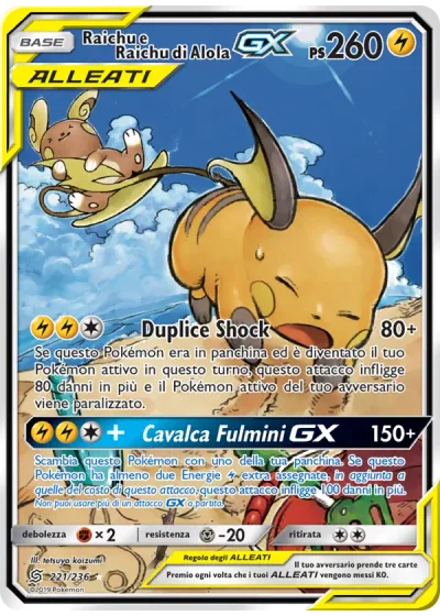 Raichu e Raichu di Alola GX