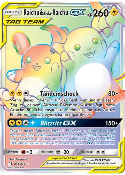 Raichu & Alola-Raichu GX