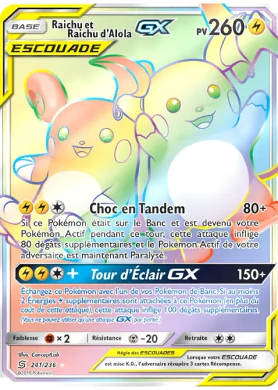 Raichu et Raichu d’Alola GX