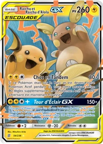 Raichu et Raichu d’Alola GX