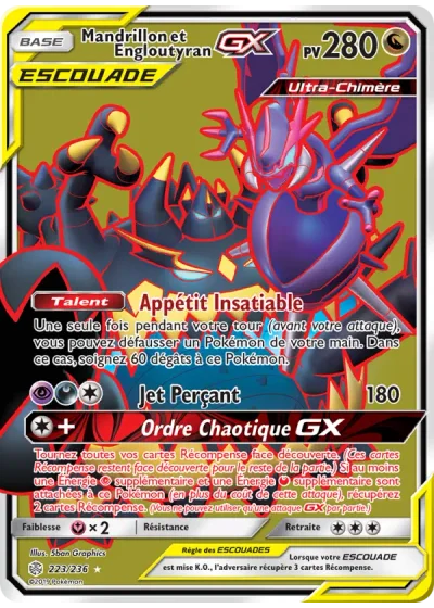 Mandrillon et Engloutyran GX