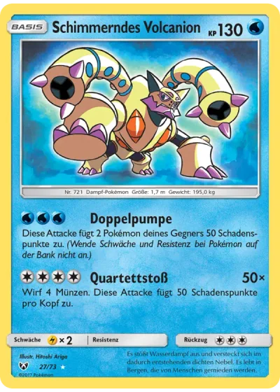 Schimmerndes Volcanion