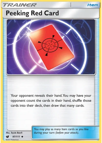 Peeking Red Card