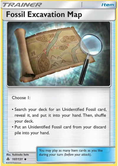 Fossil Excavation Map