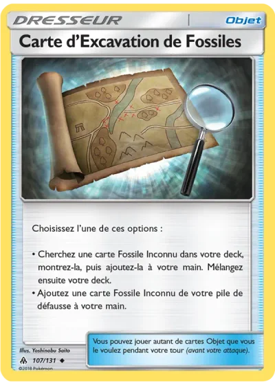 Carte d’Excavation de Fossiles