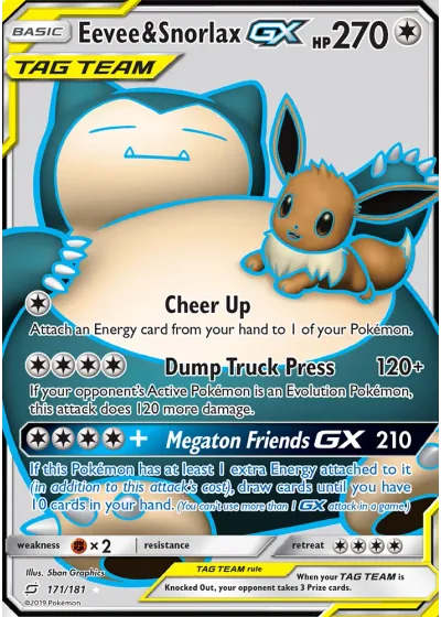 Eevee & Snorlax GX