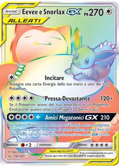 Eevee e Snorlax GX