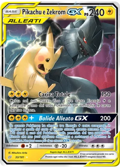 Pikachu e Zekrom GX