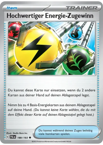 Hochwertiger Energie-Zugewinn
