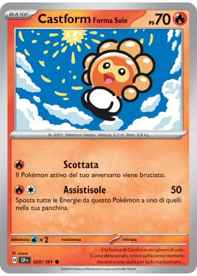 Castform Forma Sole