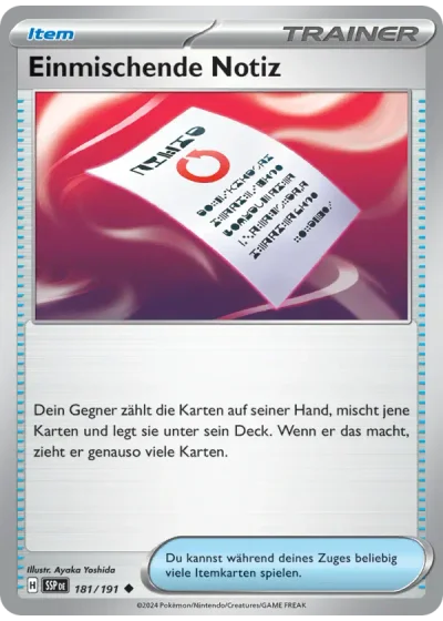 Einmischende Notiz