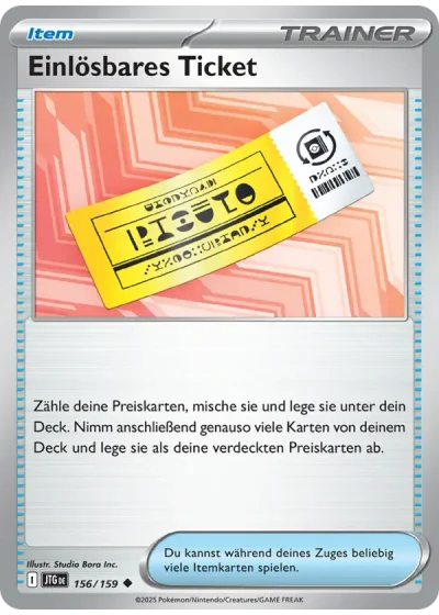 Einlösbares Ticket
