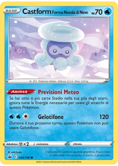 Castform Forma Nuvola di Neve