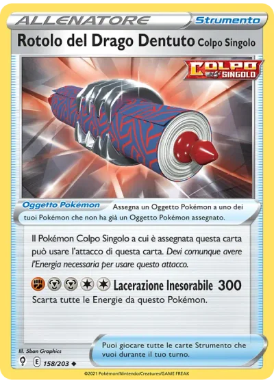 Rotolo del Drago Dentuto Colpo Singolo